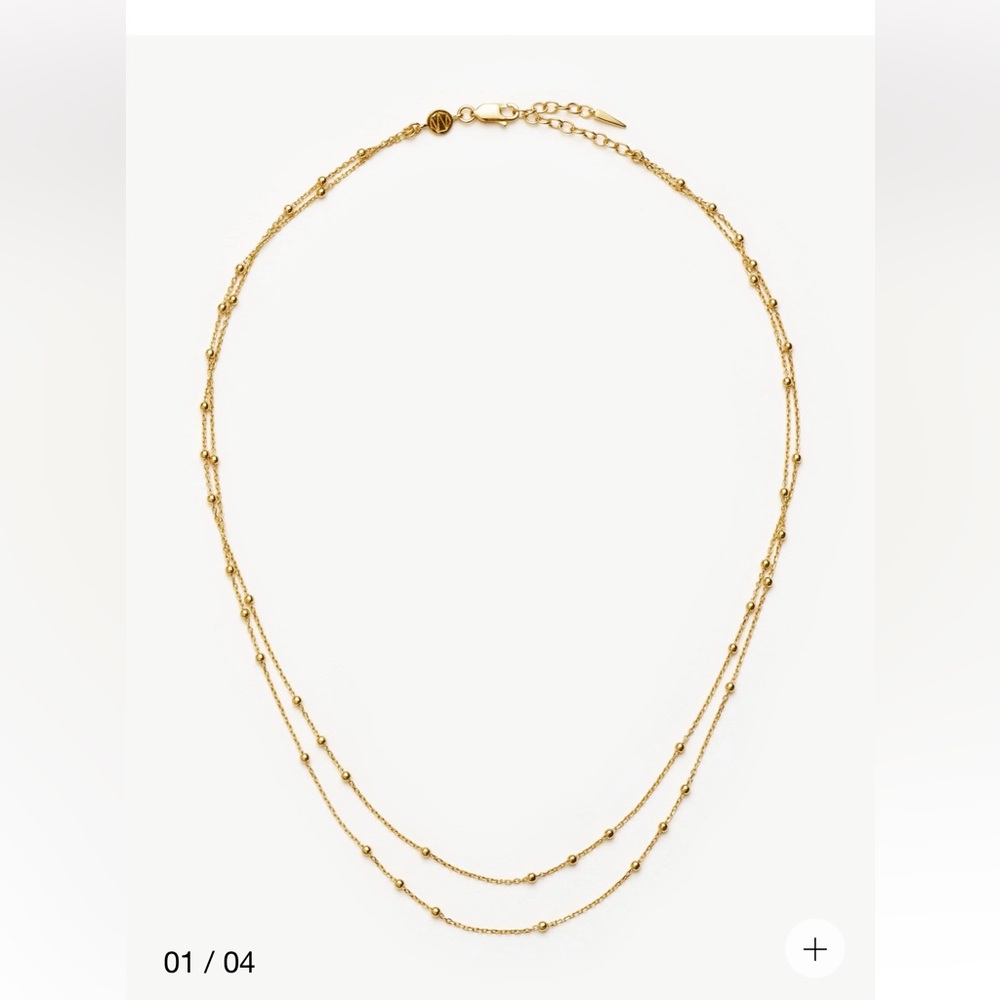Missoma double chain necklace in gold